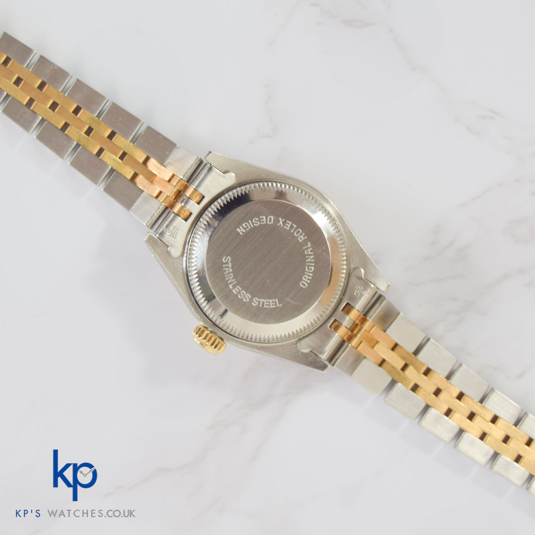 Ladies Rolex Oyster Perpetual Datejust 26mm 18k&SS Two Tone Champagne 69173 1987