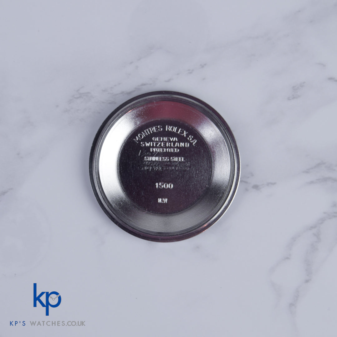Rolex Oyster Perpetual Date 34 Steel Automatic Vintage Watch 1500 Silver