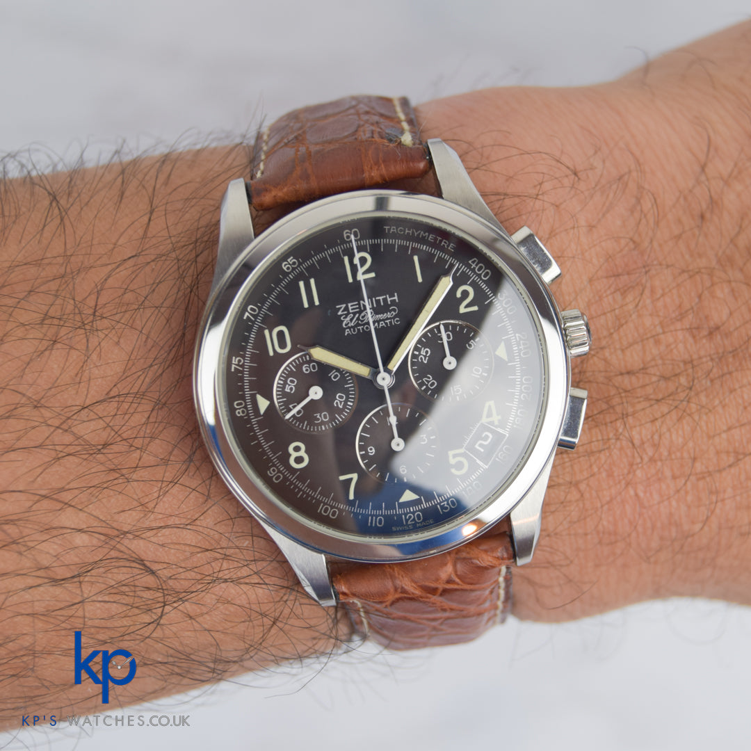 Zenith El Primero 38 mm 01.0500.400 Chronograph Automatic Steel Black Dial