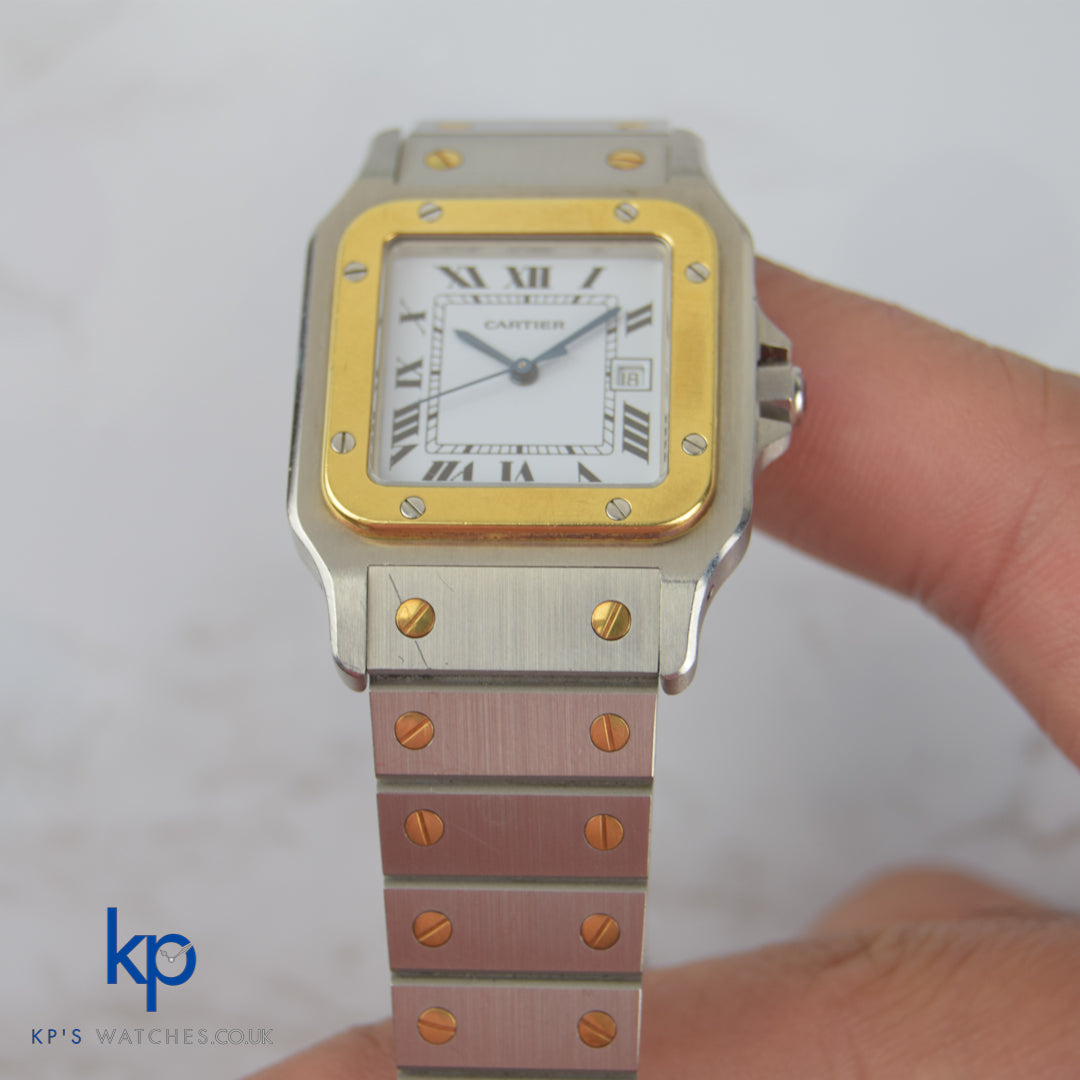 Cartier Santos Carree 2961 Unpolished SS Gold Automatic