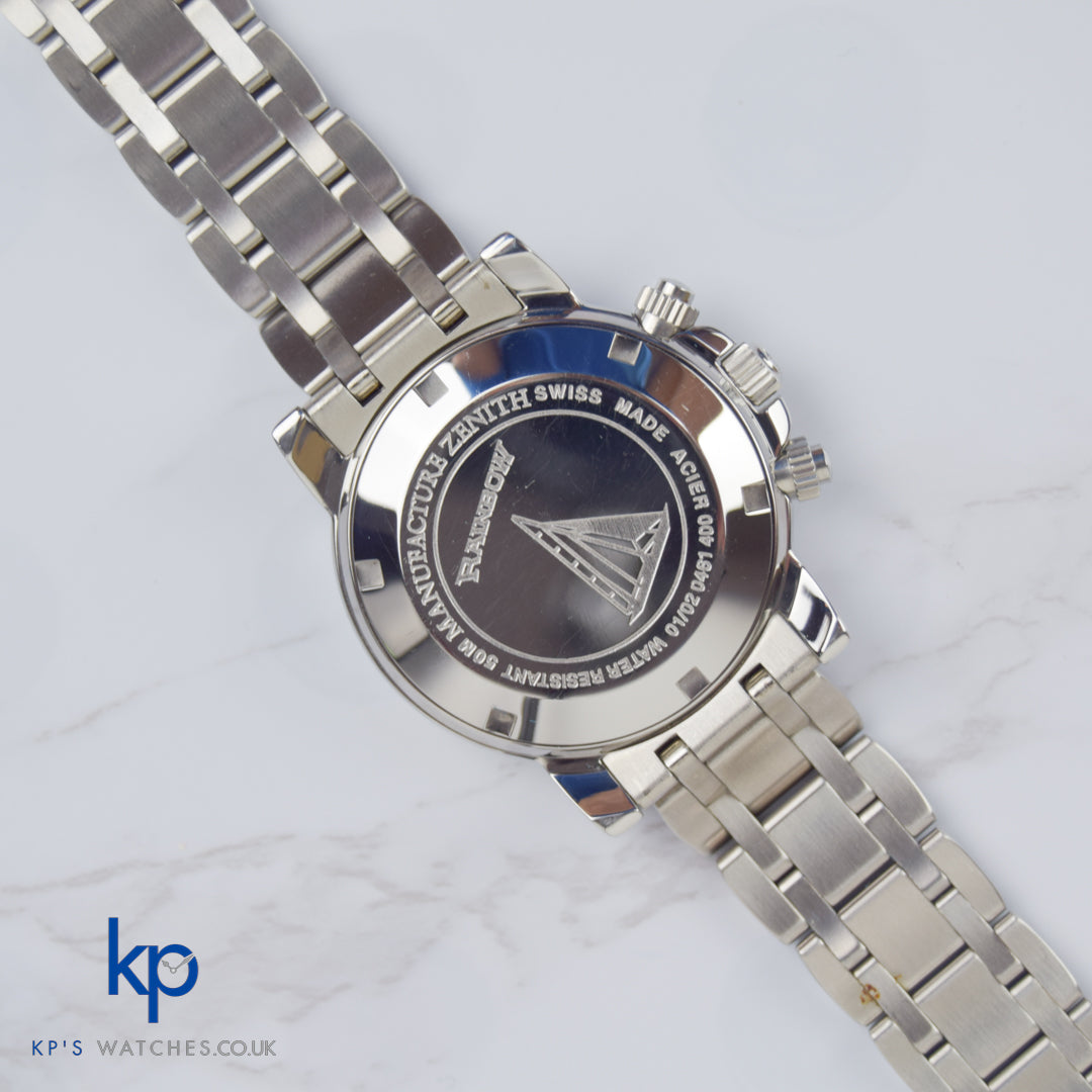 Zenith El Primero Rainbow Stainless Steel Blue 01/02.0461.400