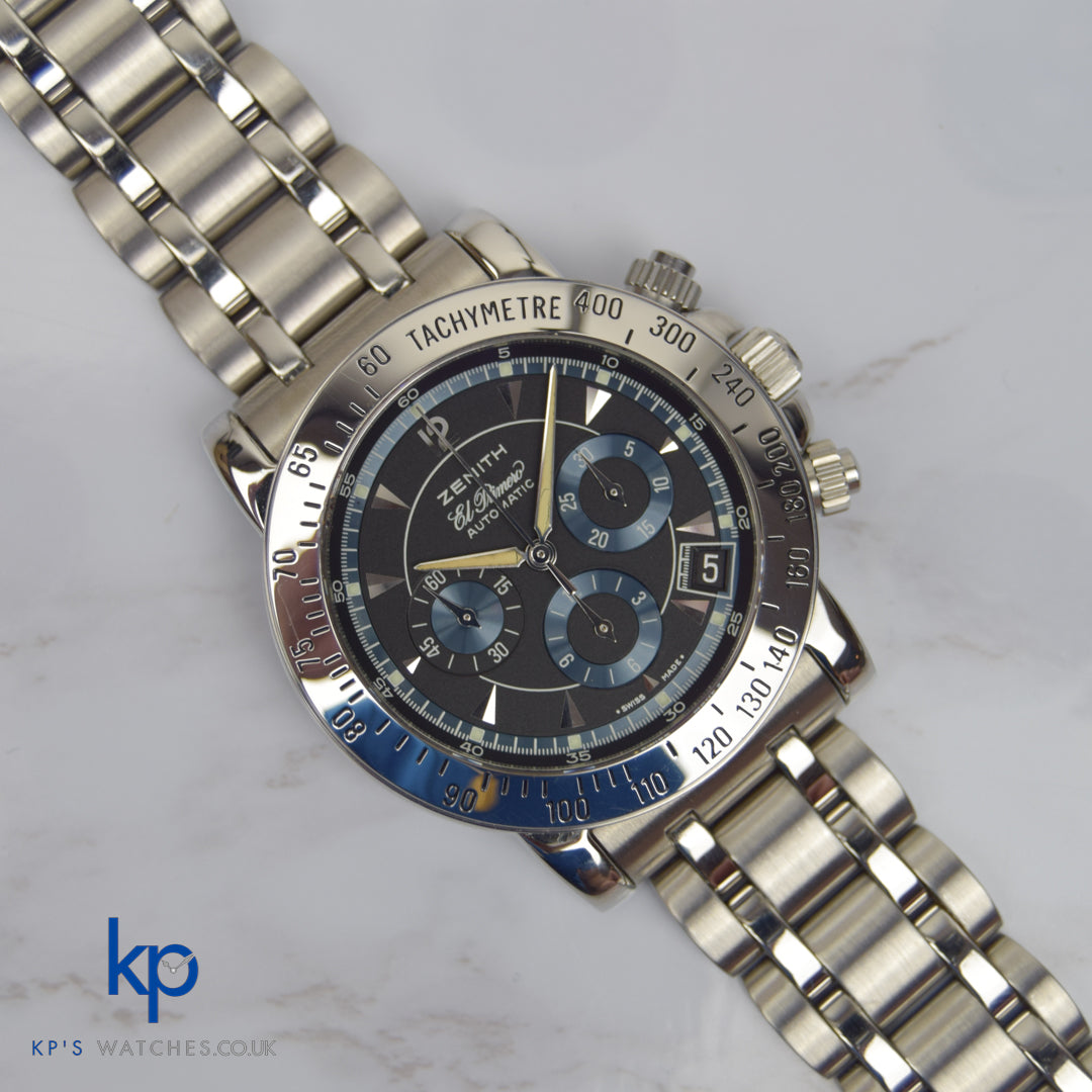 Zenith El Primero Rainbow Stainless Steel Blue 01/02.0461.400