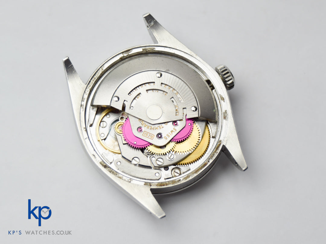 Vintage Rolex Oyster Perpetual Date 34 mm 1500 Blue Dial