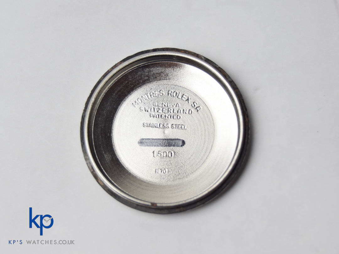 Vintage Rolex Oyster Perpetual Date 34 mm 1500 Blue Dial
