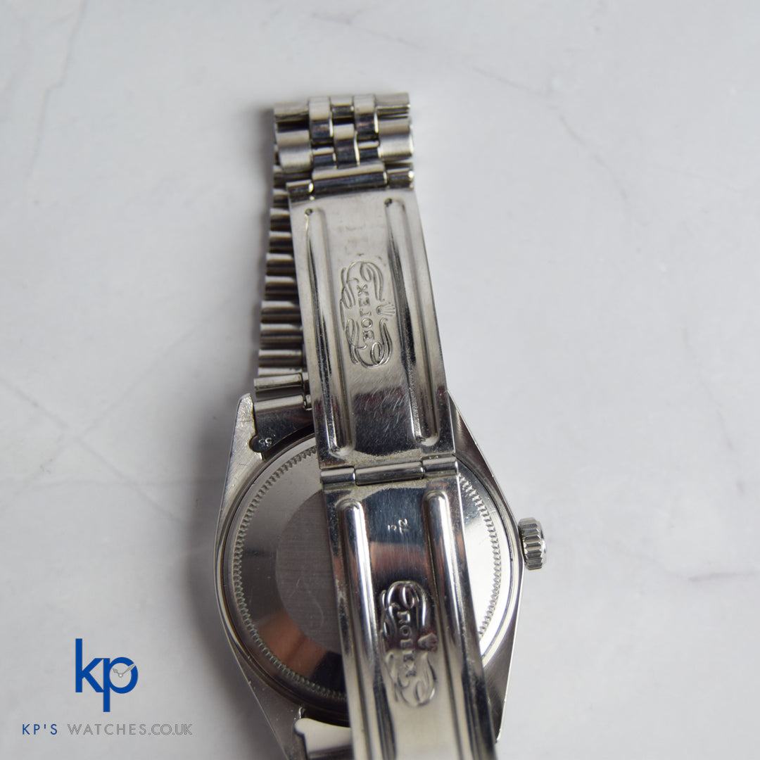 Rolex Datejust 36 mm Steel WG Wide Boy Dial 1601 Vintage Automatic Very Good