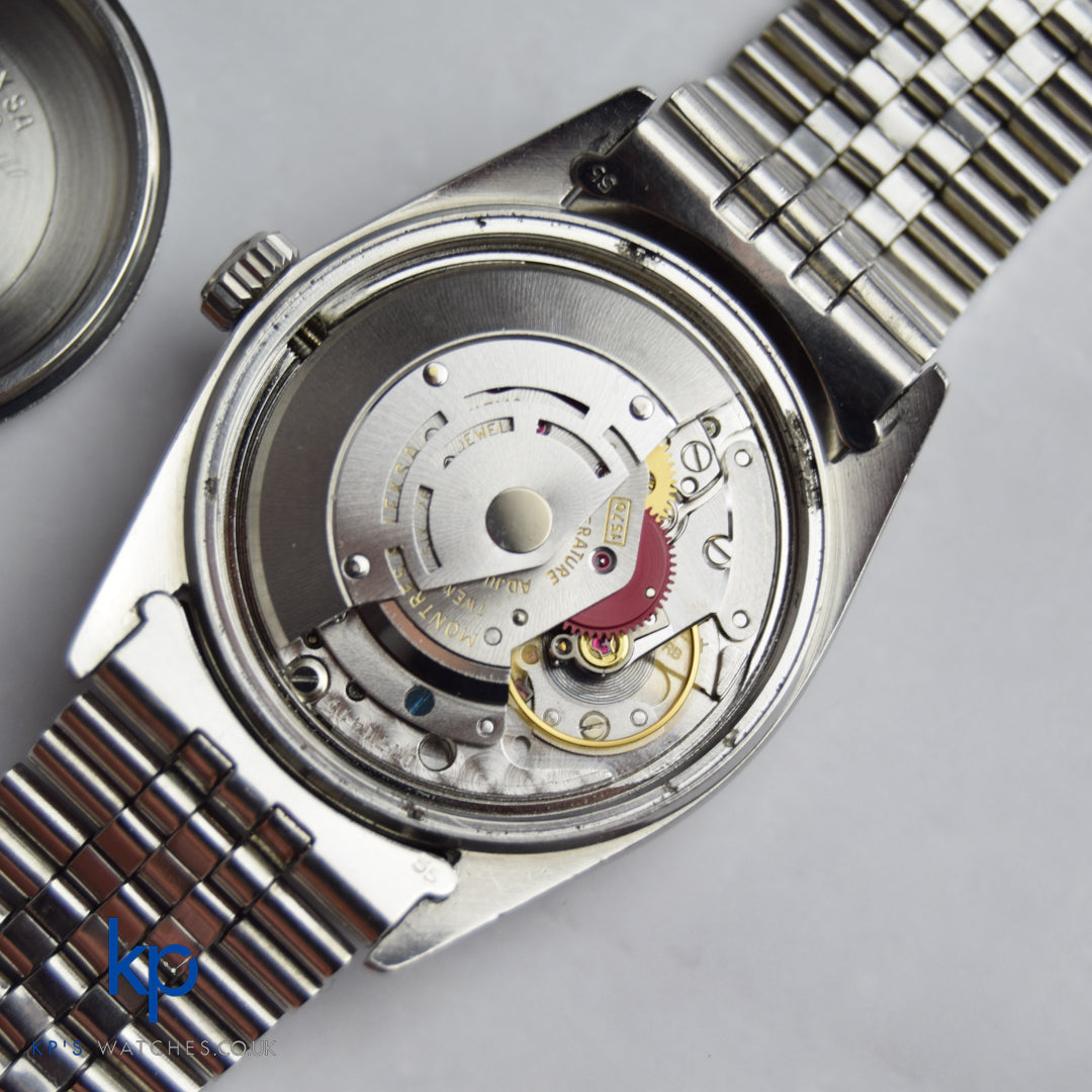Rolex Datejust 36 mm Steel WG Wide Boy Dial 1601 Vintage Automatic Very Good