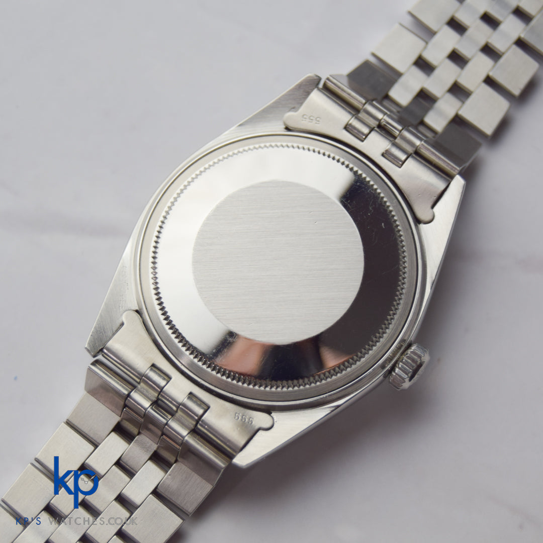 Rolex Datejust 36 mm Mint Steel WG Rare Purple Dial 1601 Vintage Automatic