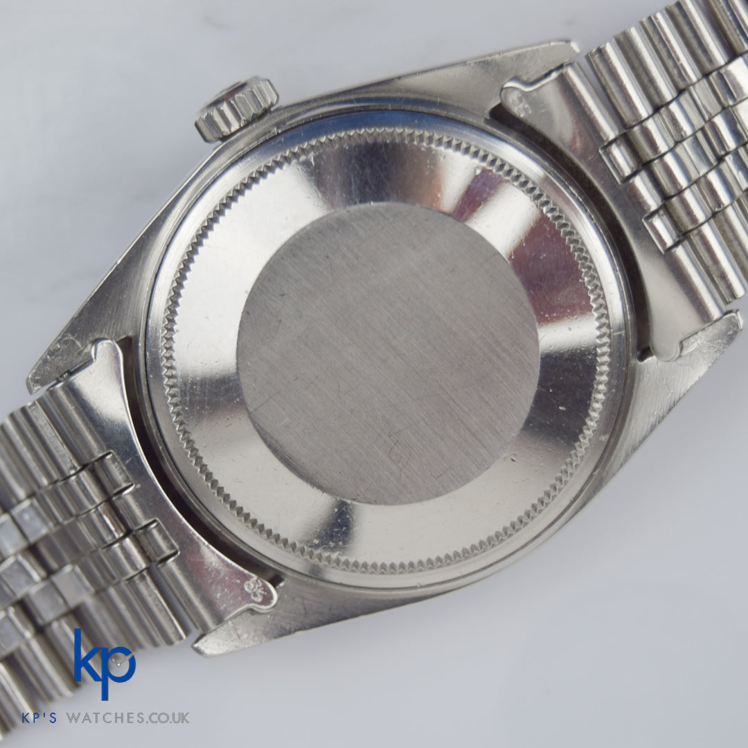 Rolex Datejust 36 mm Steel WG Wide Boy Dial 1601 Vintage Automatic Very Good