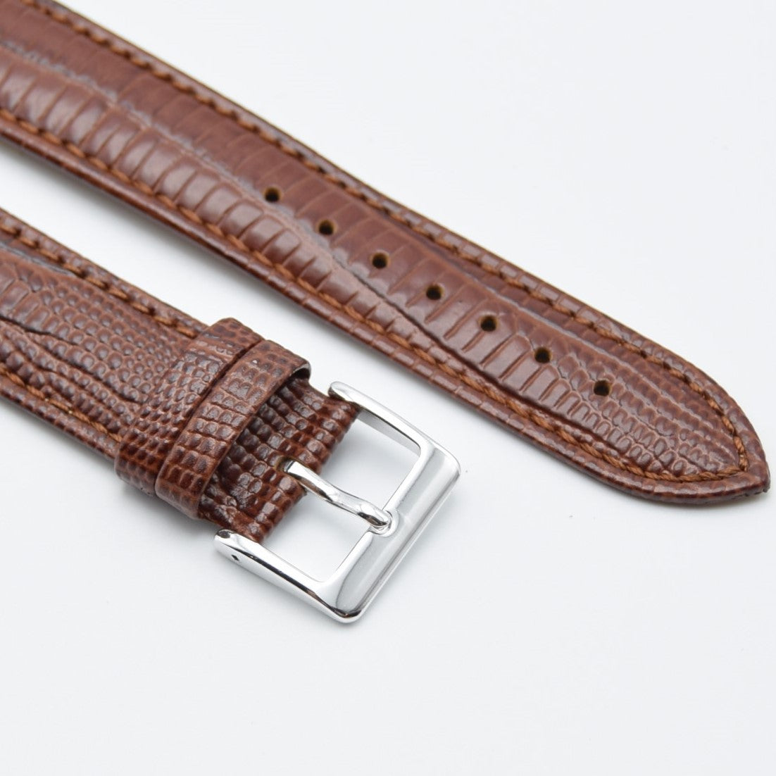 The Carmen - Lizard Grain Calfskin Leather Strap - Brown