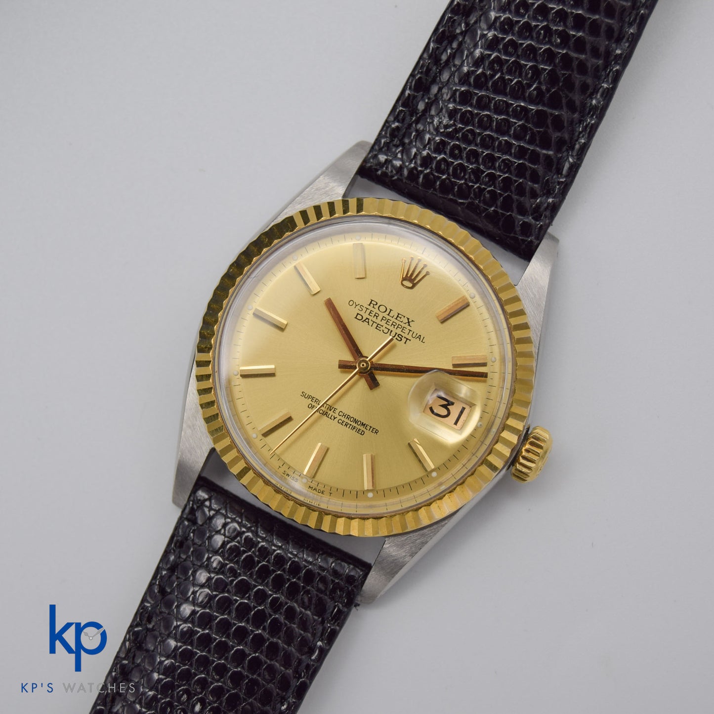 1972 Rolex Datejust 36 1601 Champagne Dial Two Tone