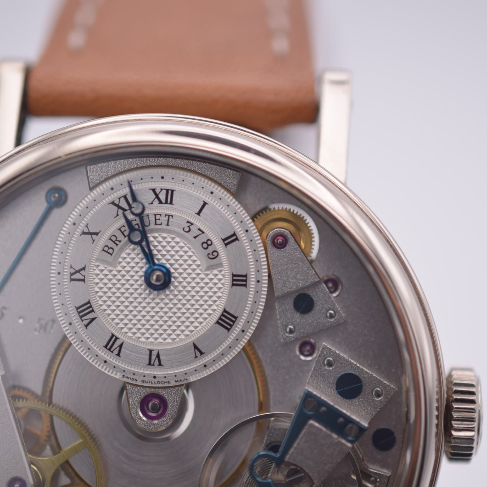 Circa 2006 Breguet Tradition 7027 37 mm 18k White Gold Open-Worked Dial