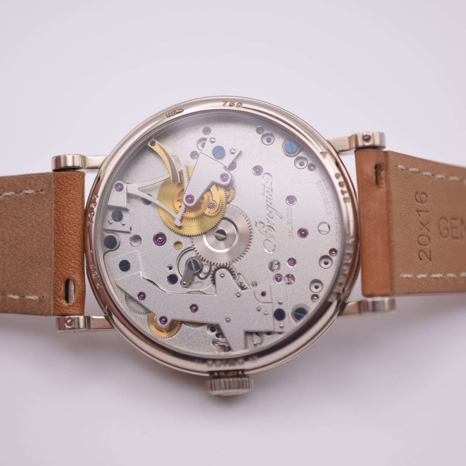 Circa 2006 Breguet Tradition 7027 37 mm 18k White Gold Open-Worked Dial