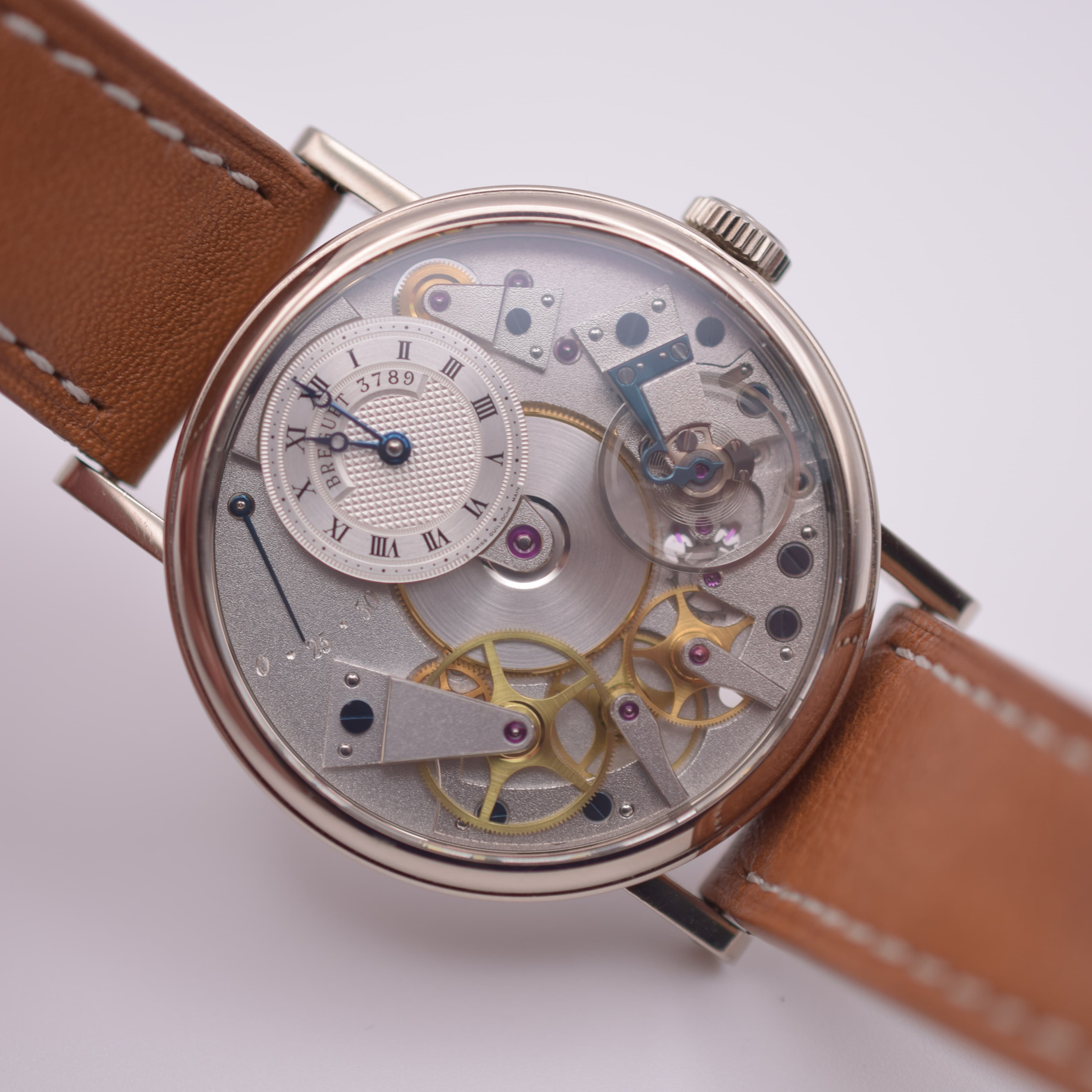 Circa 2006 Breguet Tradition 7027 37 mm 18k White Gold Open-Worked Dial photo 8