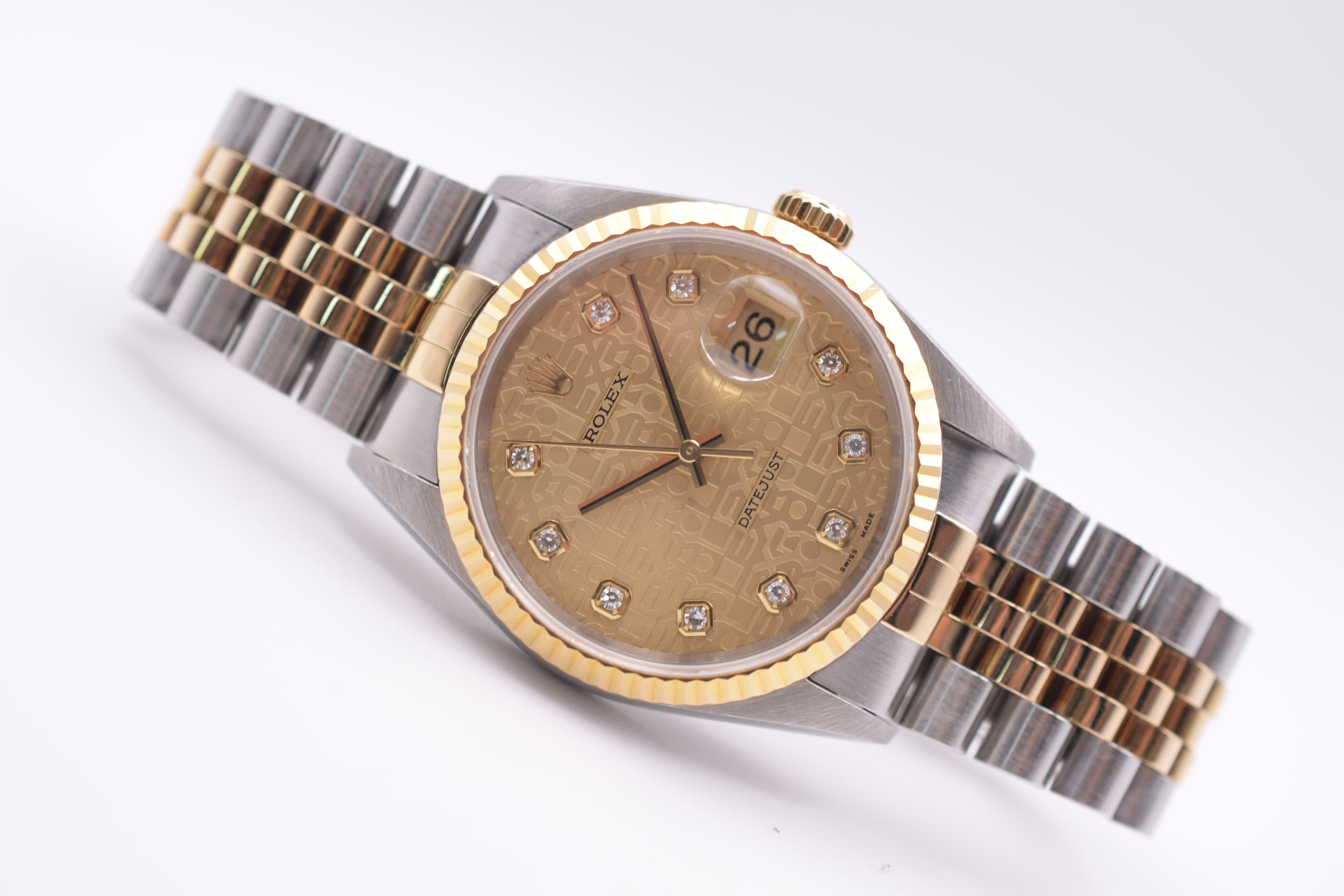 Rolex Datejust 16233G Diamond Dial Box & Papers photo 4