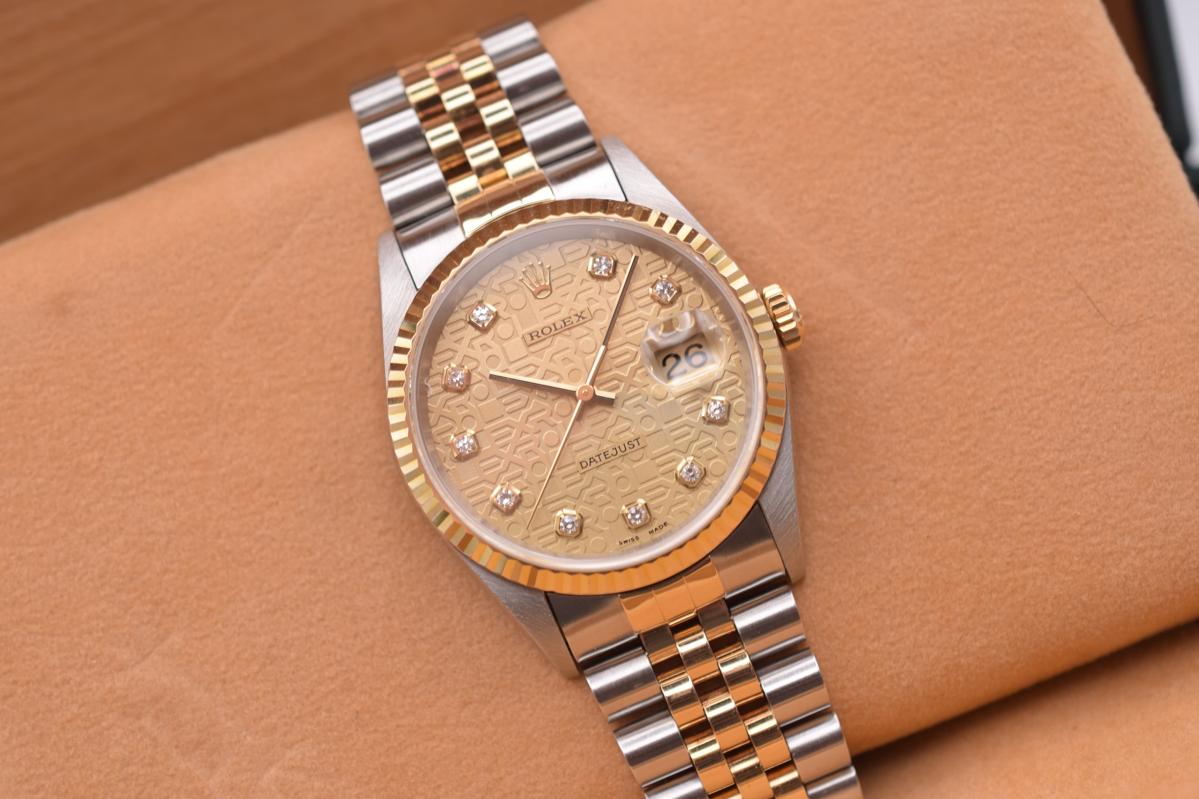 Rolex Datejust 16233G Diamond Dial Box & Papers photo 19