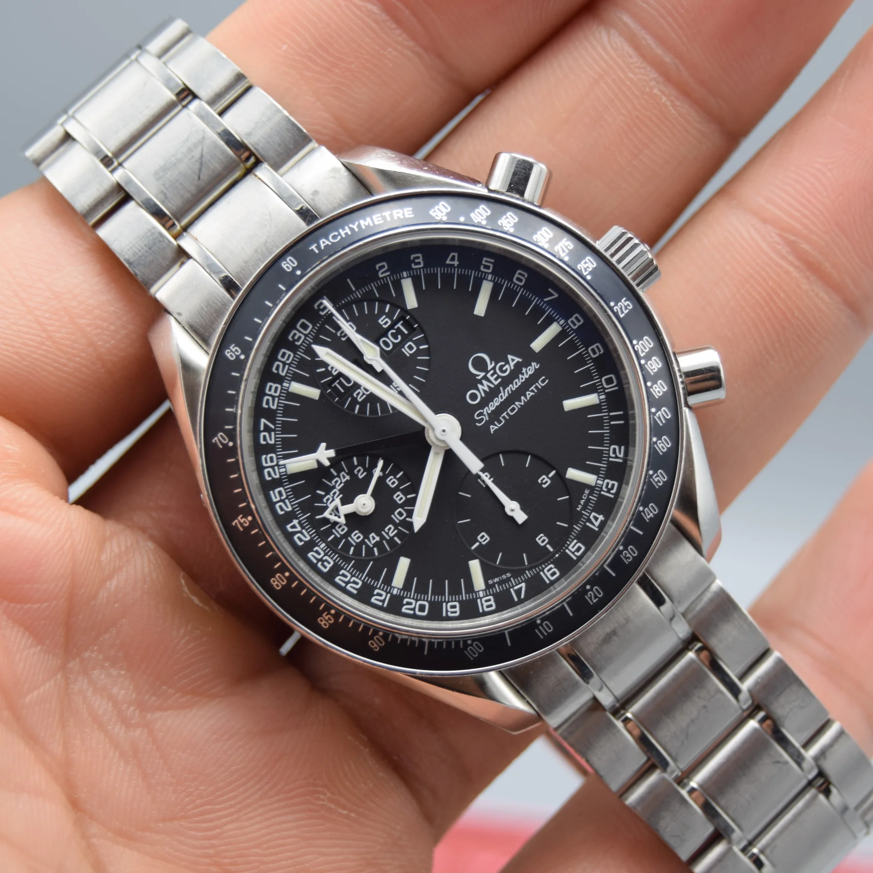 Omega Speedmaster — front view