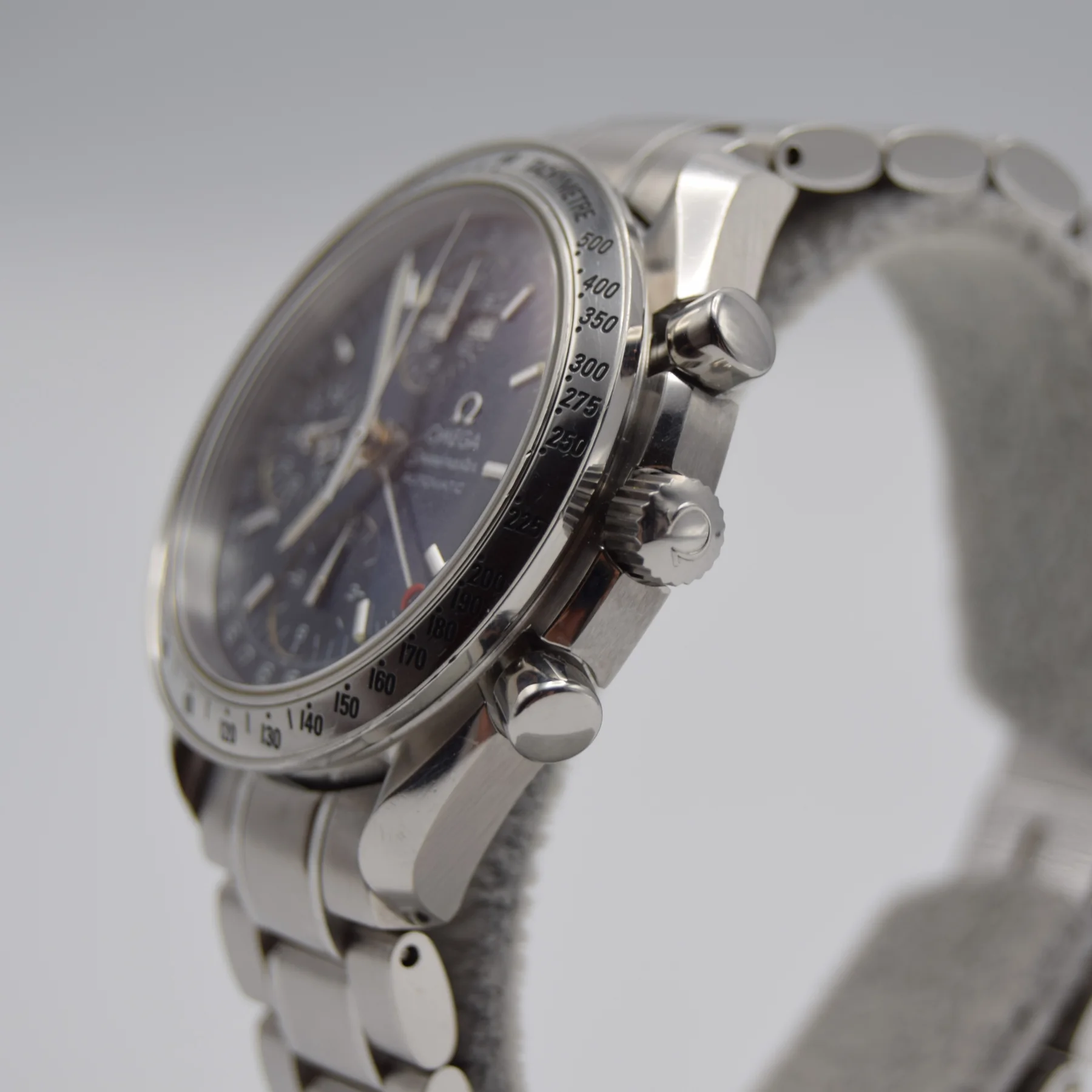 Omega Speedmaster Triple Calendar 3523.80 — side profile