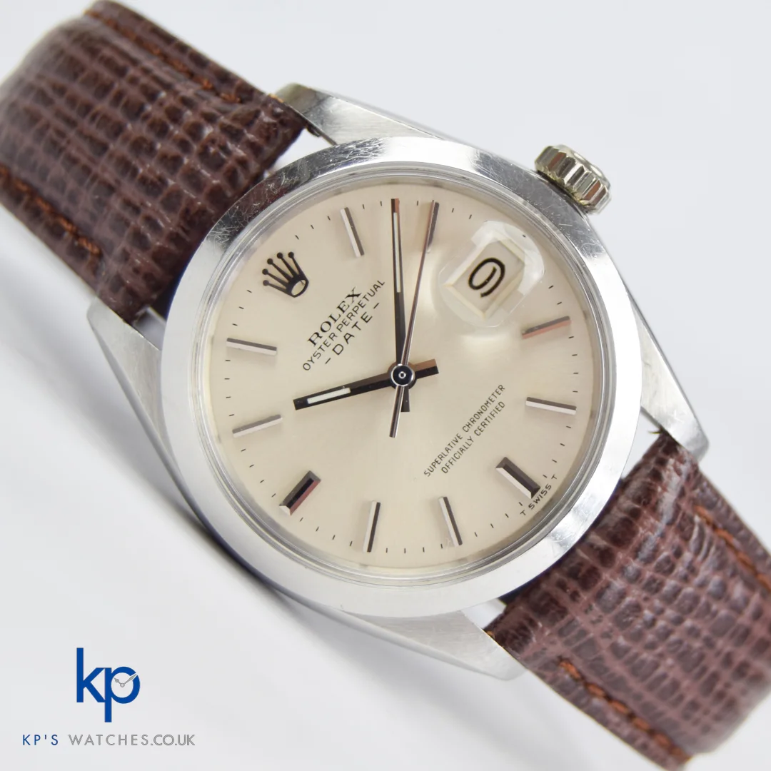 Rolex Date Silver — front view