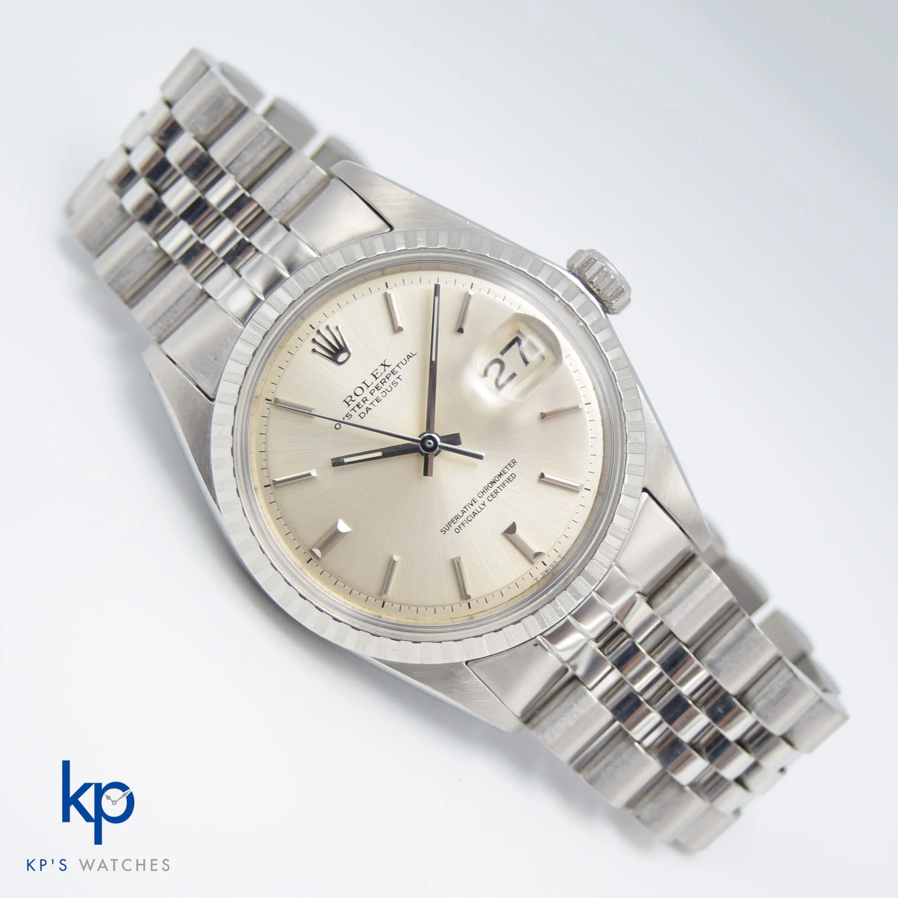 Rolex Datejust Silver — front view