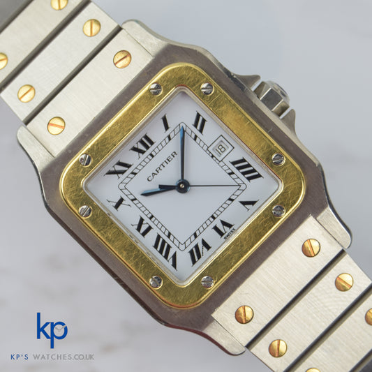 Cartier Santos Carree 2961 Unpolished SS Gold Automatic