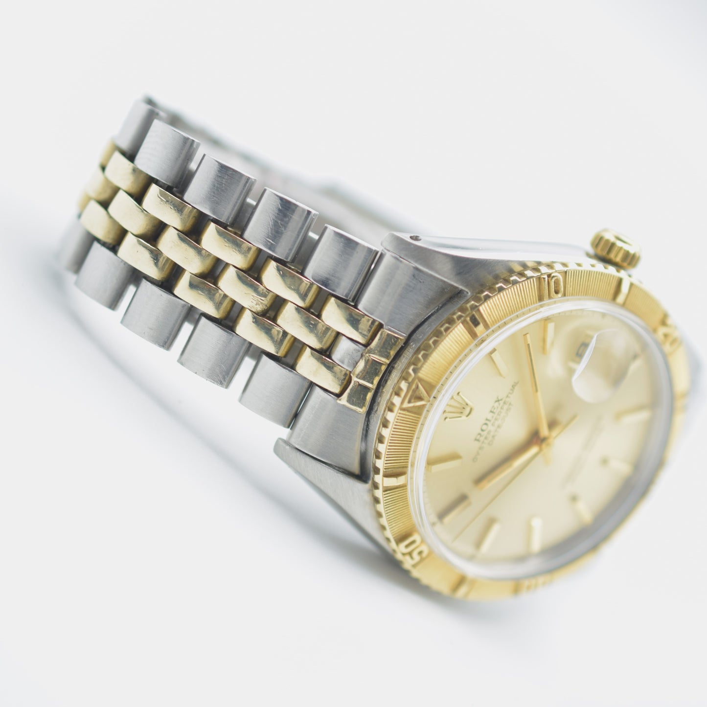 Vintage Mens Rolex Datejust 36 Turn-o-Graph Two Tone 1625 1570 Champagne Dial