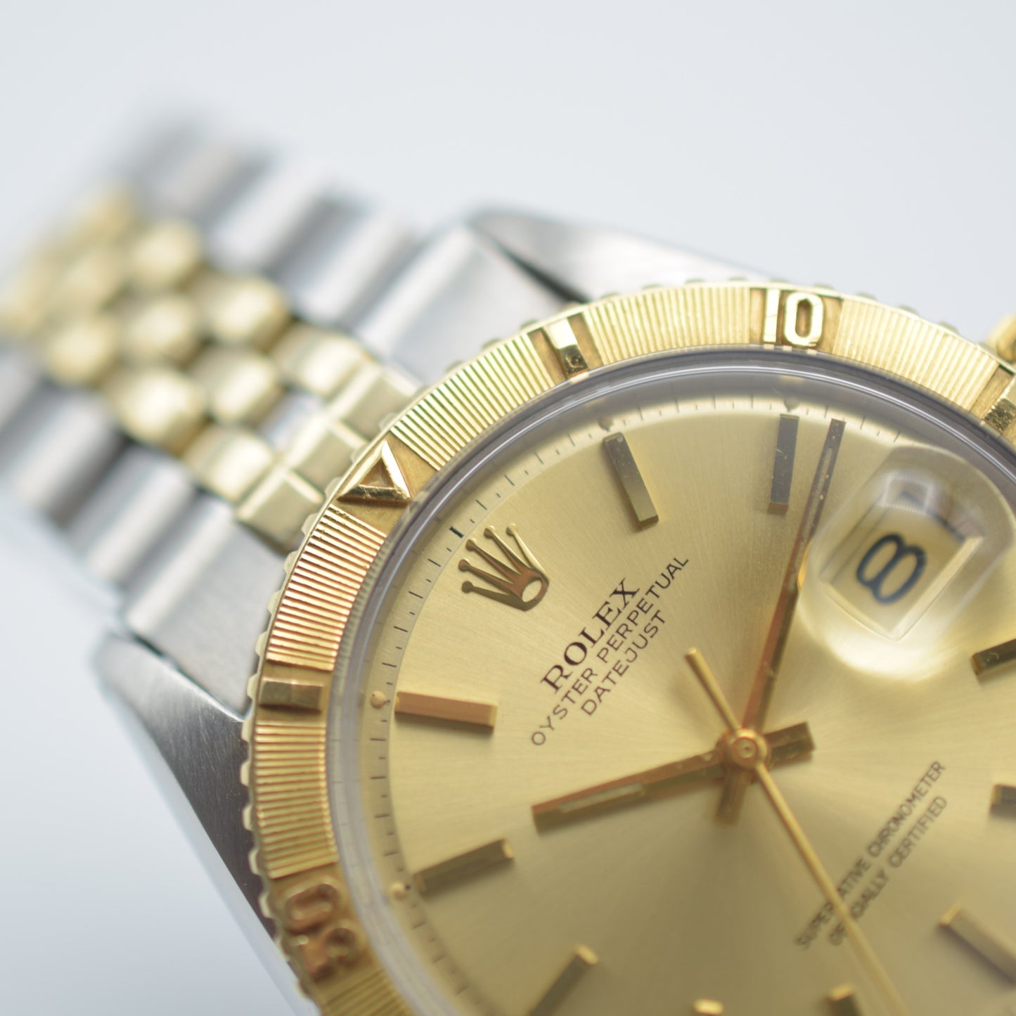 Vintage Mens Rolex Datejust 36 Turn-o-Graph Two Tone 1625 1570 Champagne Dial