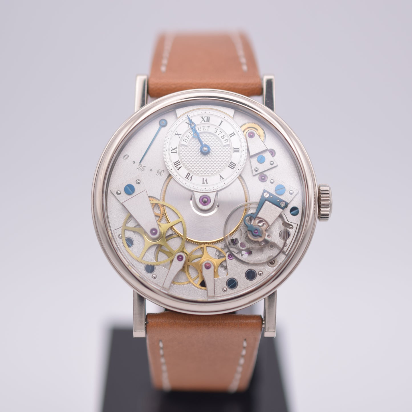 Circa 2006 Breguet Tradition 7027 37 mm 18k White Gold Open-Worked Dial