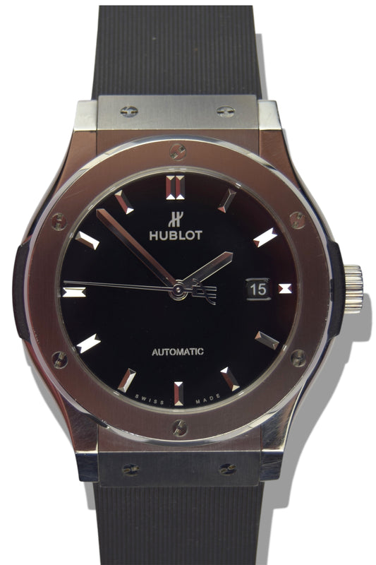 Hublot Classic Fusion 42 mm Services Box Titanium Black Automatic New Strap