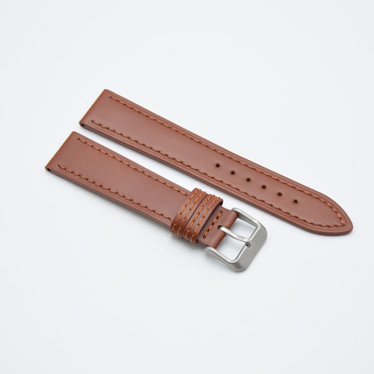 The Majd - Calfskin Leather Stitch Sports Strap - Tan
