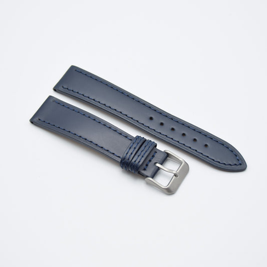 The Majd - Calfskin Leather Stitch Sports Strap - Navy