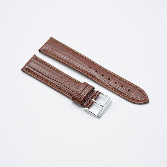 The Carmen - Lizard Grain Calfskin Leather Strap - Brown