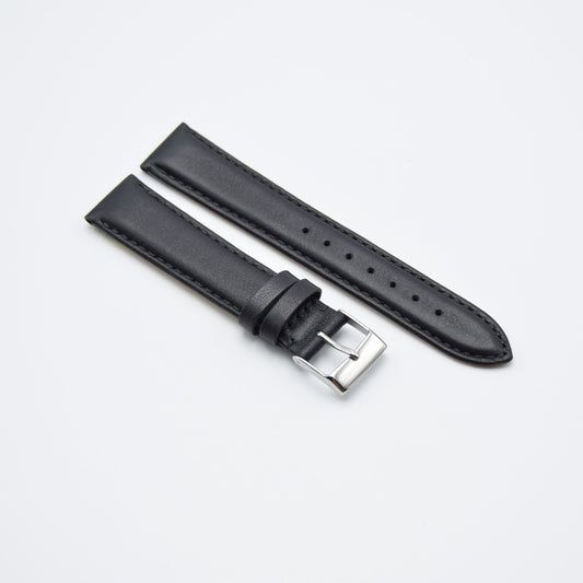 The Brin - Handstitched Calfskin Leather Dress Strap - Black