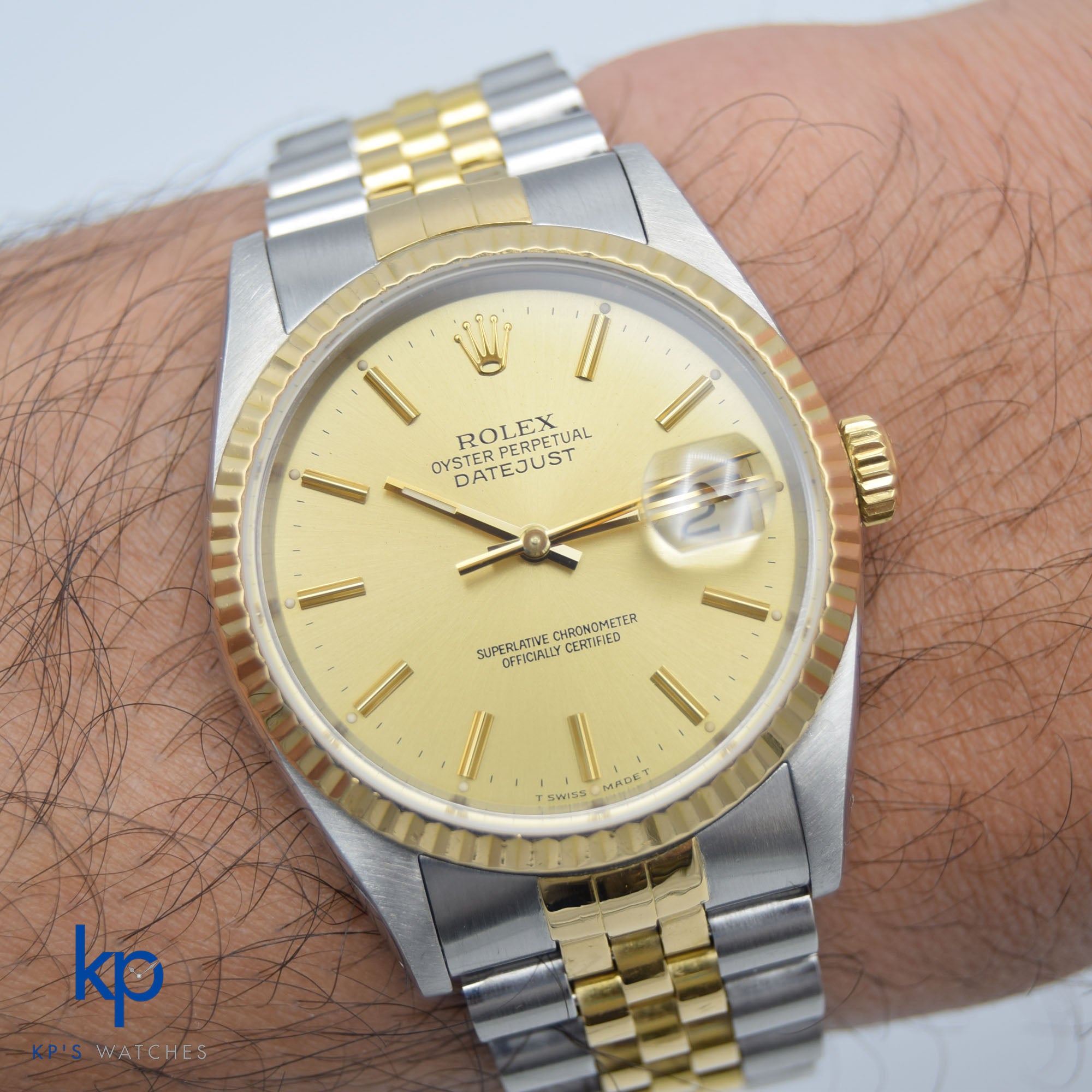 1990 Rolex Oyster Perpetual Datejust 16233 Boxed KP s Watches