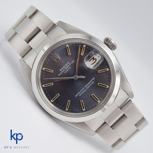 1960's Rolex Oyster Perpetual Date 1500 Rare Grey Dial