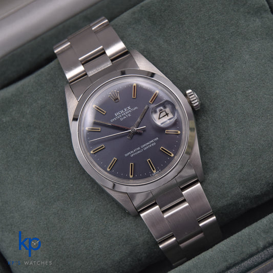 1960's Rolex Oyster Perpetual Date 1500 Rare Grey Dial